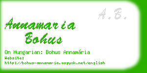 annamaria bohus business card